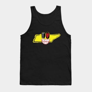 I Love Tennessee Smiling Happy Face Tank Top